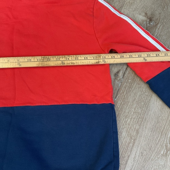 Adidas - Red & Blue Hooded Sweatshirt - Youth Medium 10-12 - Picture 9 of 13